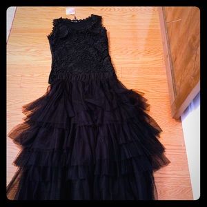 Black top and tulle skirt